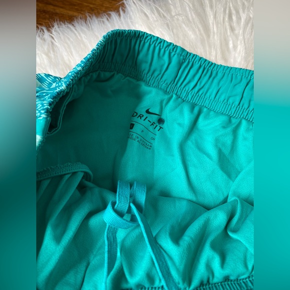 Teal Aqua Blue Green Nike DriFit Athletic Shorts - Picture 4 of 5